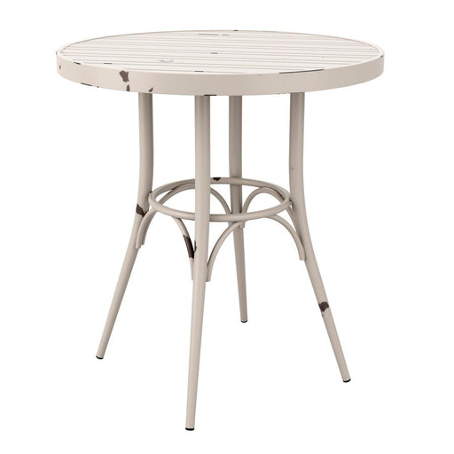 Café 4 Leg Table - Vintage White - 75cm Dia
