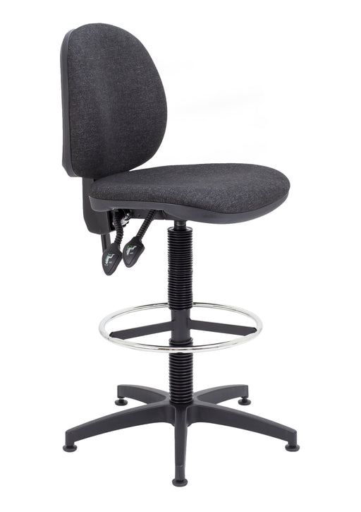 Concept Mid Back Draughtsman Chair Charcoal