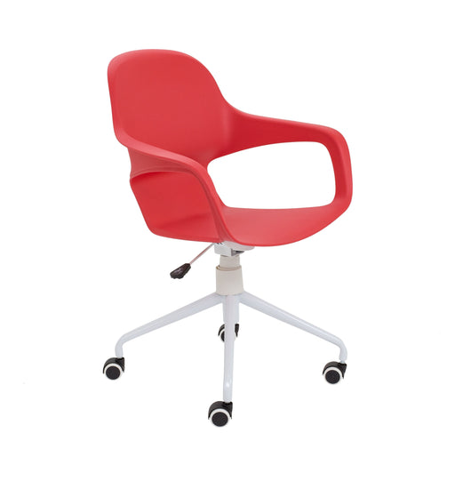 Ariel 2 Plastic Chair - Spider Base With Castors red
