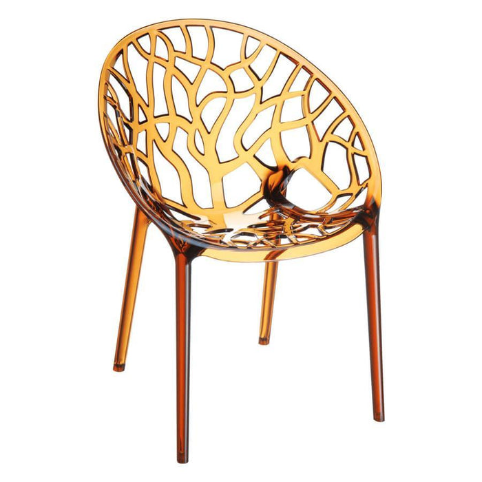 Crystal Arm Chair - Amber Transparent