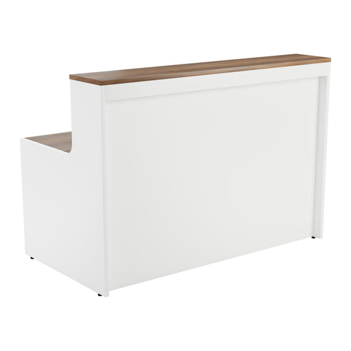 Simple Reception Desk 1400mm x 800mm - Walnut/White