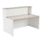 Simple Reception Desk 1400mm x 800mm - Walnut/White