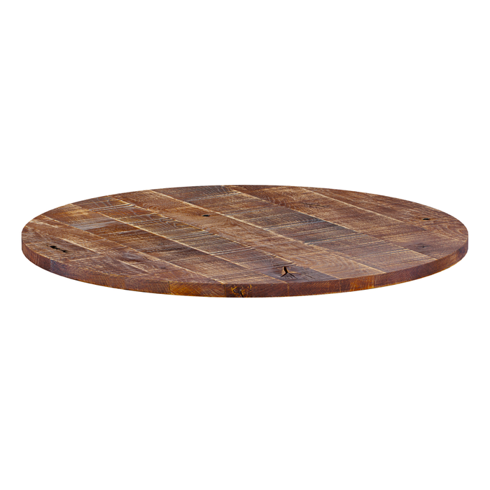 Rustic Solid Oak Table Top - 1200Dia x23mm
