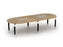 Kingston D End Boardroom Tables With Metal Legs