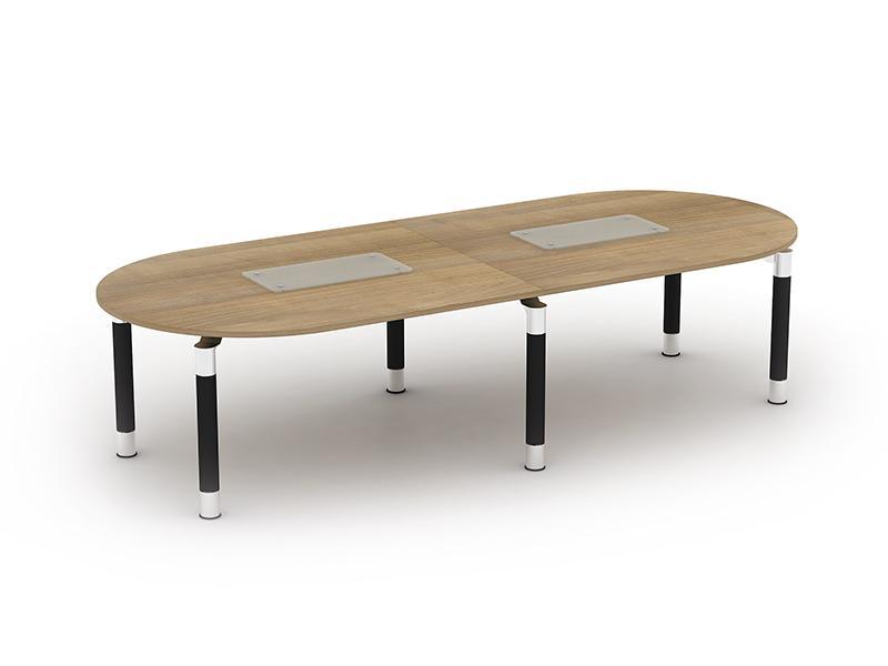Kingston D End Boardroom Tables With Metal Legs