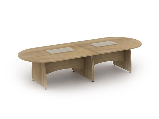 Kingston D End Boardroom Table With Panel Legs