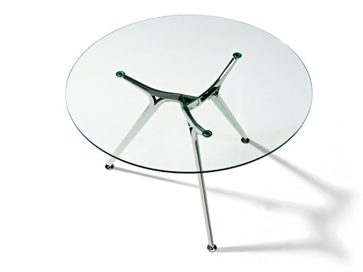 Arkitek Circular Clear Glass Meeting Table